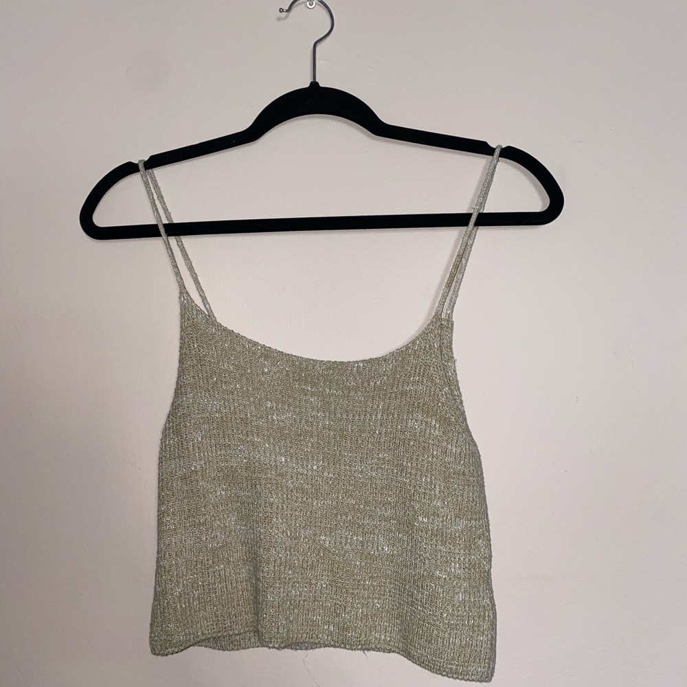 Beige cropped cami
